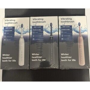 Sonic Electric Toothbrush 3-Pack White/Black/Pink Rechargeable Bluetooth App